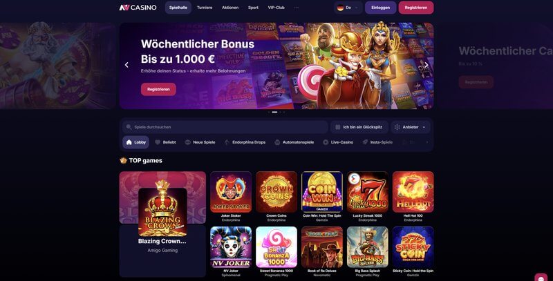 Nv casino bonus in Germany